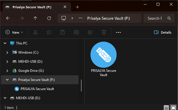 Secure Folder View
