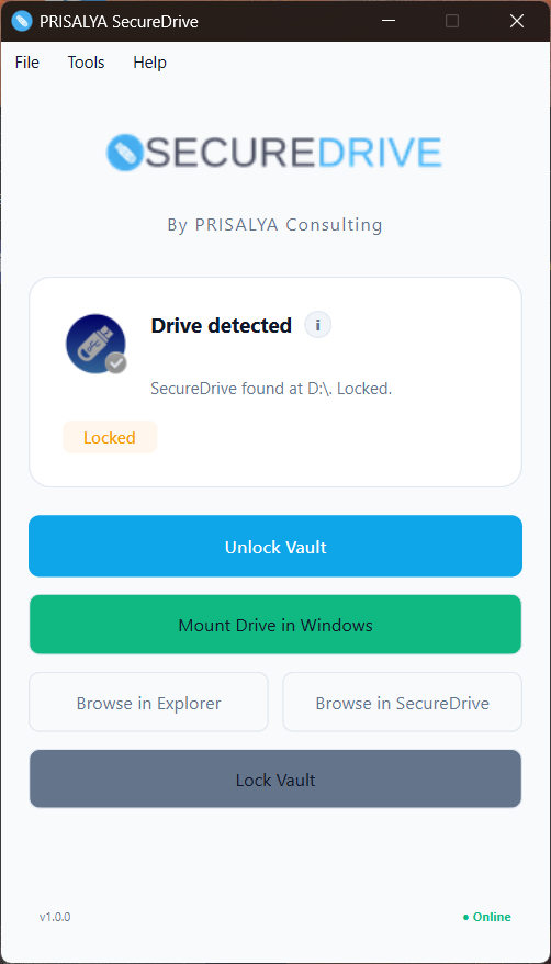 Secure Drive Dashboard